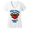 red nosed bear Women's V-Neck T-Shirt