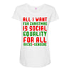 all i want for christmas Maternity Scoop Neck T-shirt