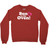 Bun in the Oven with Heart Baby Girl Crewneck Sweatshirt