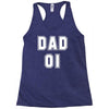 fathers dat dad number 1 Racerback Tank