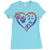 perfect dog love Ladies Fitted T-Shirt