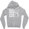 real men love cats Zipper Hoodie