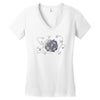 cat ion Women's V-Neck T-Shirt