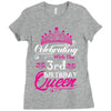 Celebrating With the 3rd Birthday Queen Ladies Fitted T-Shirt