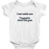 i went outsude once Baby Bodysuit