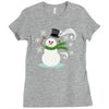 windy snowman Ladies Fitted T-Shirt
