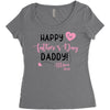 Happy Fathers Day Daddy! Baby Girl Any Name Customized Women's Triblend Scoop T-shirt