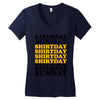 saturday sunday shitday Women's V-Neck T-Shirt