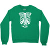 beer belly xray skeleton funny Crewneck Sweatshirt