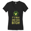 milk and eggs Women's V-Neck T-Shirt