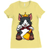 lucky cait sith Ladies Fitted T-Shirt