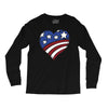 disstressed america flag heart Long Sleeve Shirts