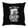 don't make me drop these hockey gloves athletic party sports humor Throw Pillow