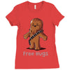 hug a wookiee Ladies Fitted T-Shirt