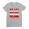 big lips natural hair Ladies Fitted T-Shirt