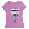you can't scare or beat me i have been through liver cancer Women's Triblend Scoop T-shirt