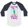 birthday troll sister 3/4 Sleeve Shirt