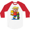 bart simpson 3/4 Sleeve Shirt