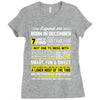 Legends Are Born In December Ladies Fitted T-Shirt