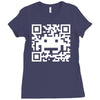 space alien qr code Ladies Fitted T-Shirt