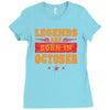 Legends Are Born In October Ladies Fitted T-Shirt