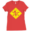 walter white danger toxic breaking bad inspired tee heisenberg meth Ladies Fitted T-Shirt