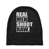 real men shoot raw Baby Beanies