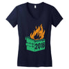 2016 dumpster fire Women's V-Neck T-Shirt