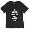 keep calm and knit on V-Neck Tee