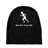 run for your life Baby Beanies