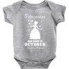 Princesses Are Born In October, Born In October, Born In October T Shi Baby Onesie