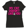my cat doesn't like you Ladies Fitted T-Shirt