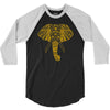 tribal print elephant geometric gold animals cool 3/4 Sleeve Shirt