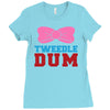 tweedle dee matching Ladies Fitted T-Shirt