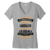 Super Cool Granddaughter Of A Freaking Awesome Grandma Women's V-Neck T-Shirt