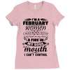I Am A February Women Ladies Fitted T-Shirt