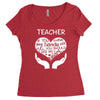 heart of a teacher. if you think my hands are full, you should see my Women's Triblend Scoop T-shirt