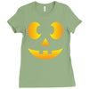 funny halloween jack o lantern kids Ladies Fitted T-Shirt