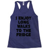 i enjoy long walks to the fridge Racerback Tank