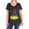Giraffe Couple T shirts Ladies Curvy T-Shirt