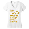 MAY THE ODDS BE EVER IN YOUR FAVOUR Women's V-Neck T-Shirt