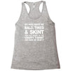 my kids made me bald tired funny Racerback Tank
