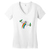 Rainbow Puke Women's V-Neck T-Shirt
