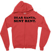 dear santa sent rent Zipper Hoodie