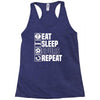 eat sleep spurs Racerback Tank