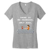 there is no princess Women's V-Neck T-Shirt