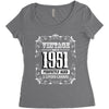 vintage made in 1951 perfectly aged a living legend Women's Triblend Scoop T-shirt