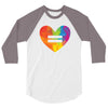 Lgbt Heart 3/4 Sleeve Shirt