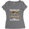 november  girl is a perfect combination of princess and warrior Women's Triblend Scoop T-shirt