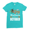 Halloween Kings Are Born In October Ladies Fitted T-Shirt